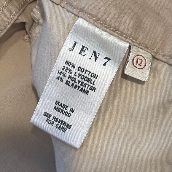 Jen 7 By 7 For All Mankind Size 12 Beige Neutral Mid-Rise Ankle Skinny Jeans - Picture 8 of 8